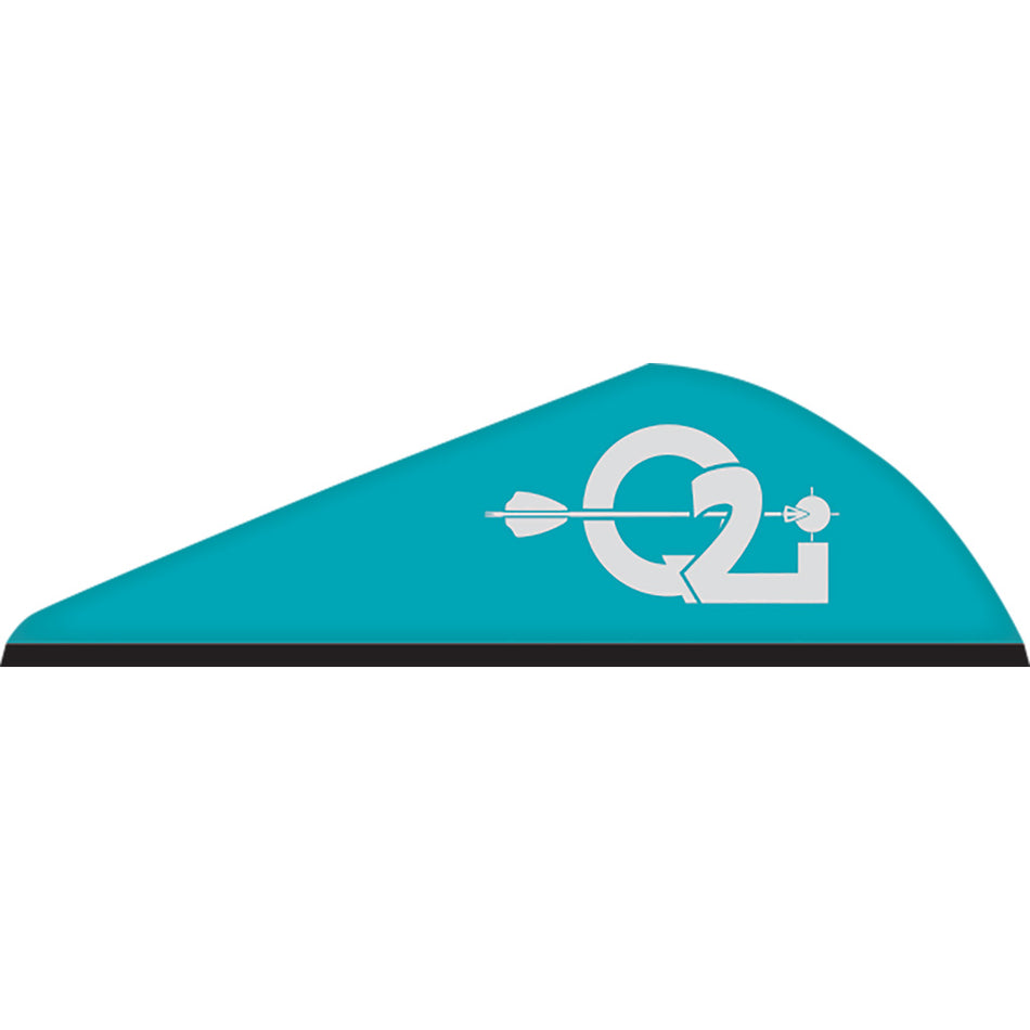 Q2i Rapt-X Teal 100-Pack 2 in. Arrow Vanes