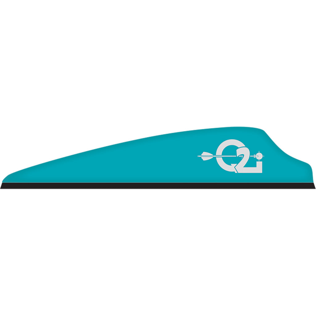 Q2i Fusion X-II 3 in. Teal Archery Vanes 100 pk.