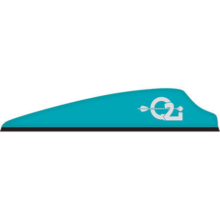 Q2i Fusion X-II 3 in. Teal Archery Vanes 100 pk.