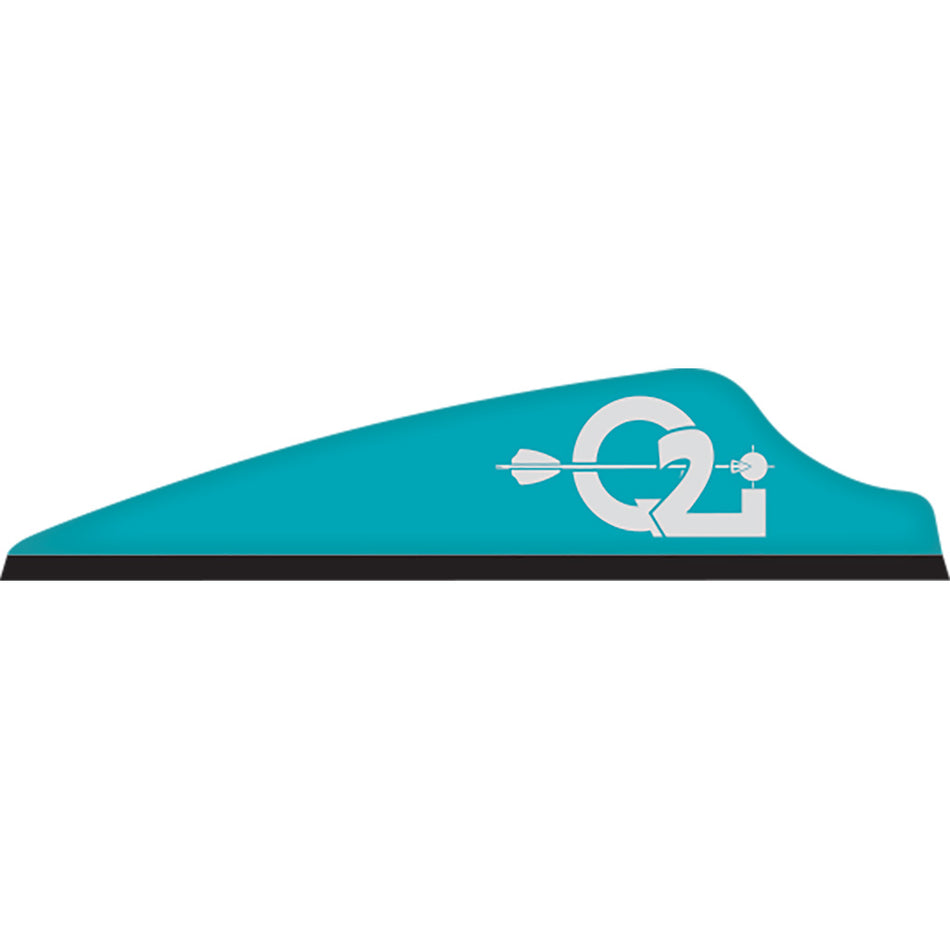 Q2i Fusion X-II SL 1.75 in. Teal Archery Vanes 100 pk.