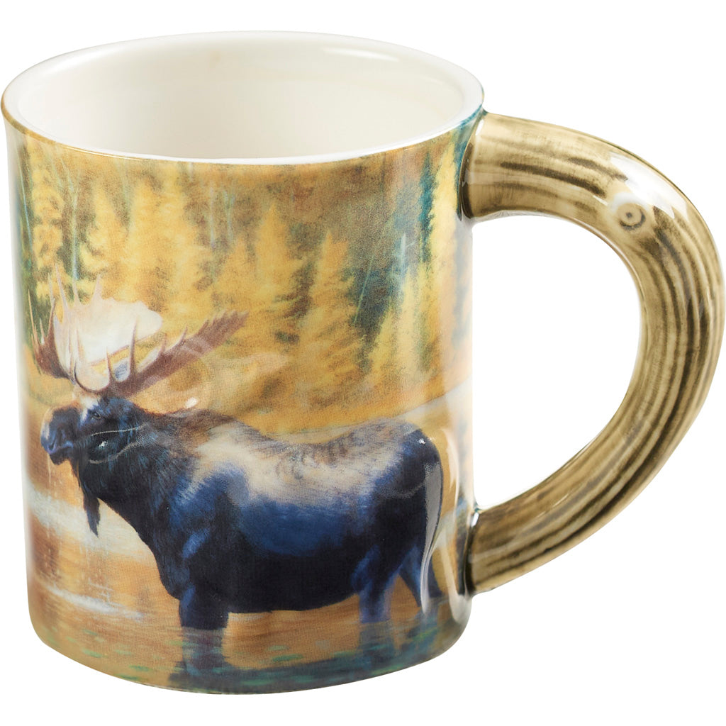 Wild Wings The Loner Moose Nature-Themed Sculpted Mug 16 oz