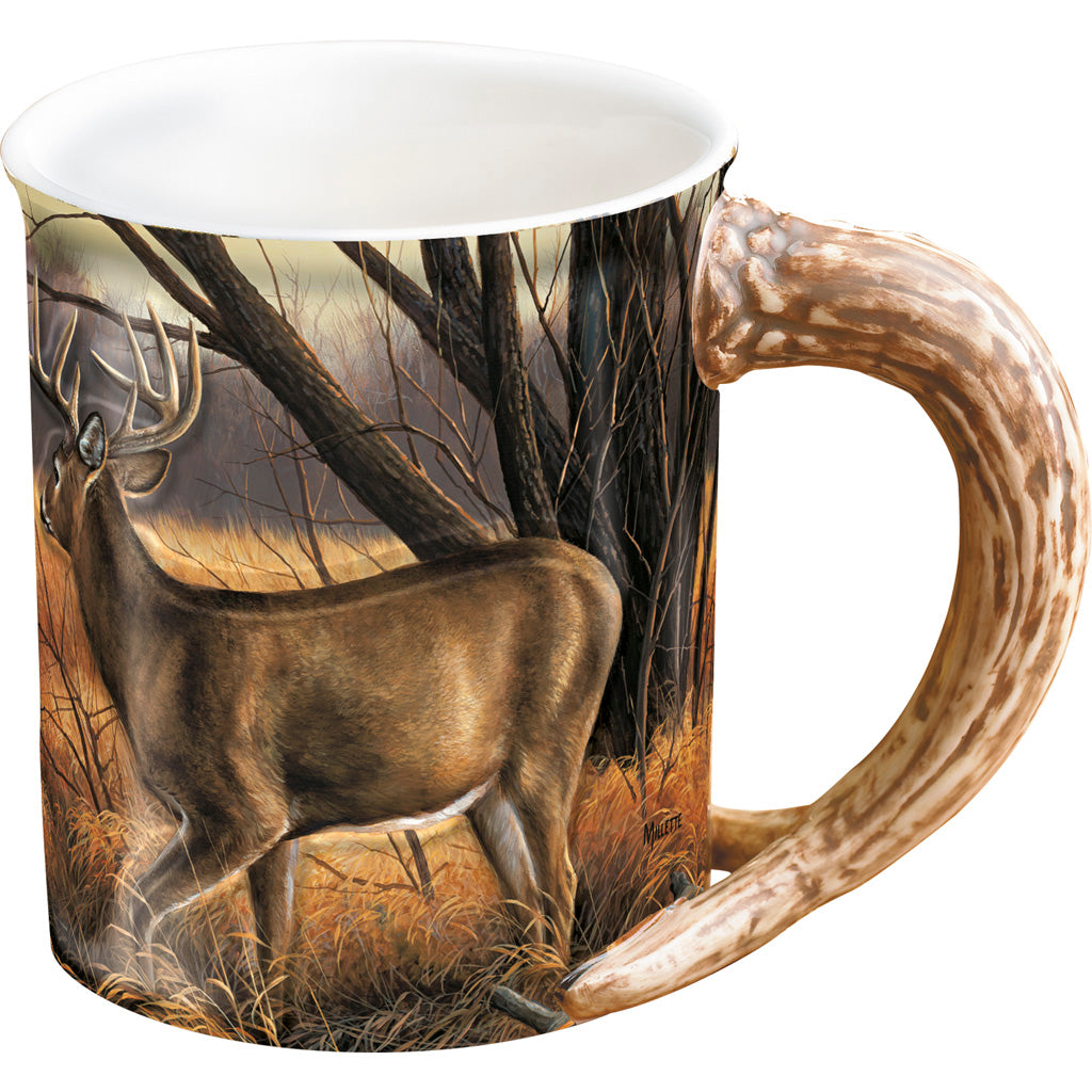 Wild Wings Sculpted Handle Mug Whitetail Deer Farmstead 16 oz