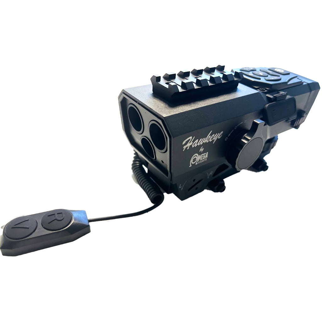 Omega Hawkeye Digital 1-4x Rifle Scope with Built-In Rangefinder and WiFi