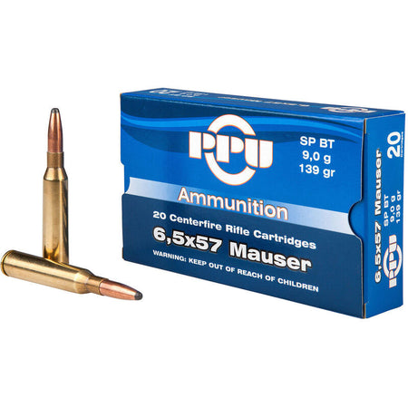 Prvi Partizan  6.5x57mm Mauser 139 grain Boat Tail Soft Point ammunition