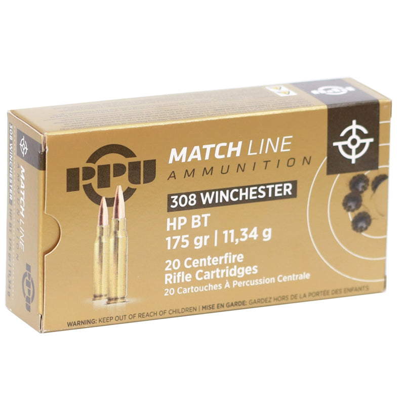 Prvi Partizan Match .308 Win / 7.62x51mm 175 grain Hollow Point Boat Tail ammunition