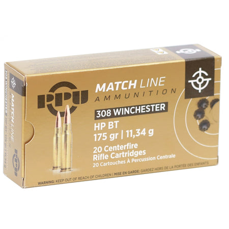 Prvi Partizan Match .308 Win / 7.62x51mm 175 grain Hollow Point Boat Tail ammunition