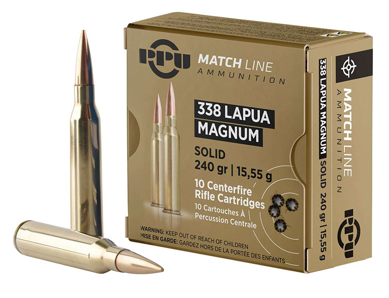 Prvi Partizan Match .338 Lapua Magnum 240 grain Copper Solid ammunition