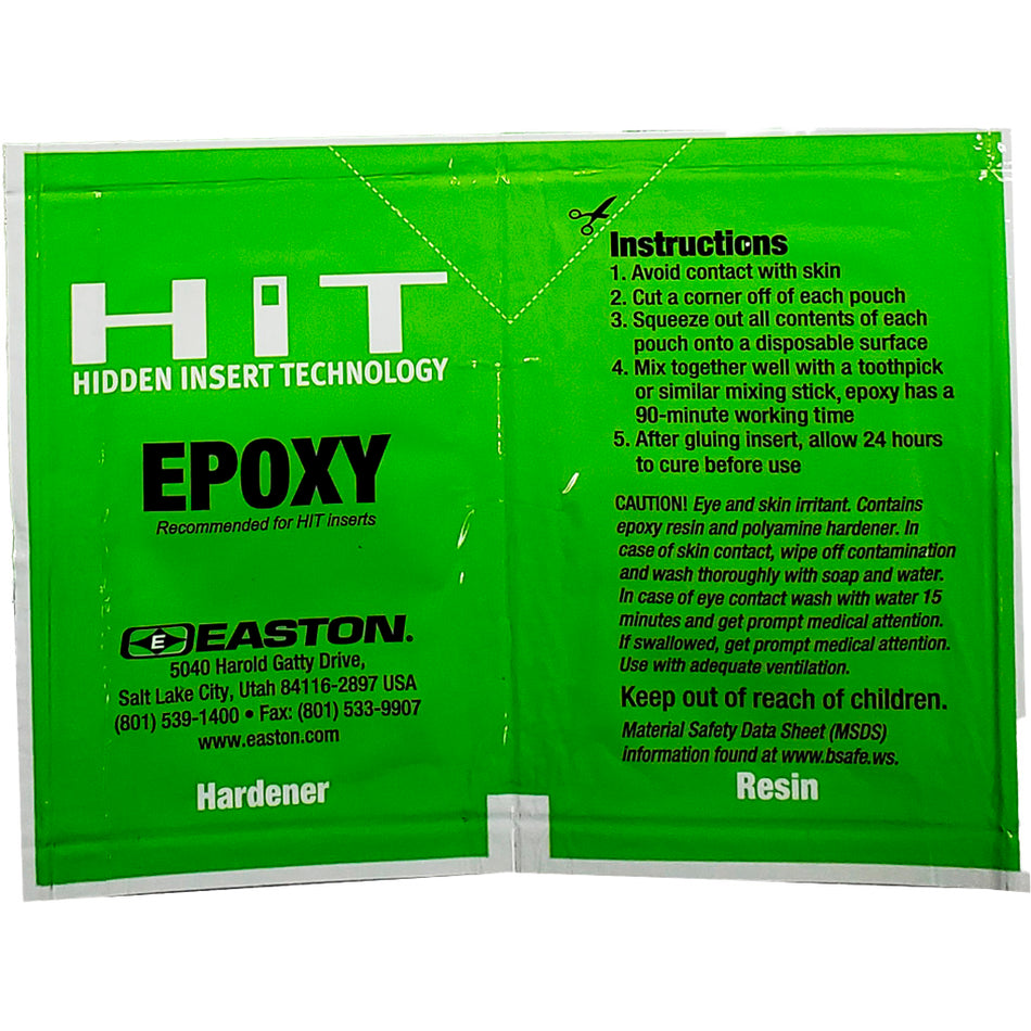 Easton HIT Two-Part Epoxy Adhesive Pouch 3 pk.