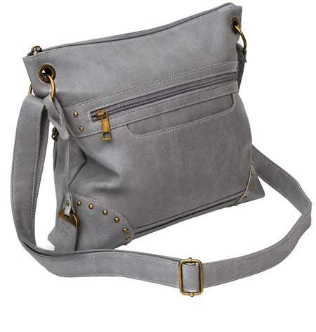 Bulldog Cross Body Concealed Carry Purse with Integrated Holster, Grey