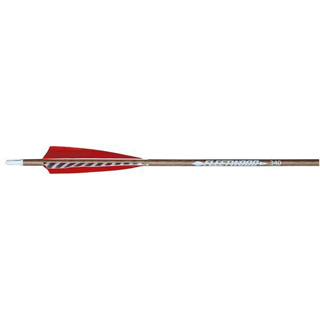 Fleetwood Natural Grain Carbon Arrows 340 Spine with Feathers Pack of 6