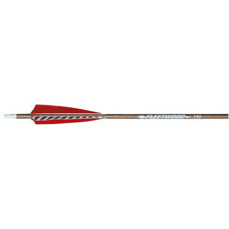 Fleetwood Natural Grain Carbon Arrows 340 Spine with Feathers Pack of 6