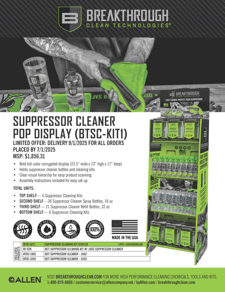 Suppressor Cleaning Kit Store Display