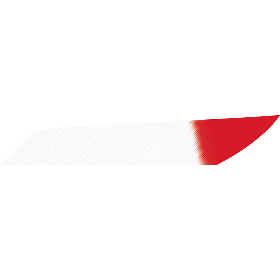 Gateway Mako Feathers 3.125" LW White Red Tip Traditional Fletching Pack of 50