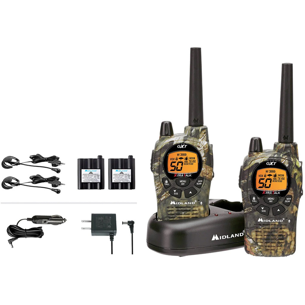 Midland GXT1050VP4 Mossy Oak Two-Way Radio 50-Channel 36-Mile Rechargeable 2 Pack