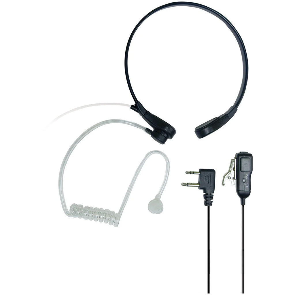Midland AVPH8 Vibration Sensor Throat Mic Headset for GMRS FRS Two-Way Radios