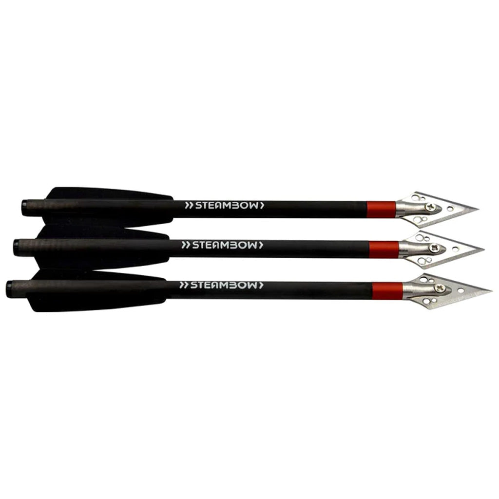 Steambow Light Broadhead Arrows Pack of 3 with CNC Insert