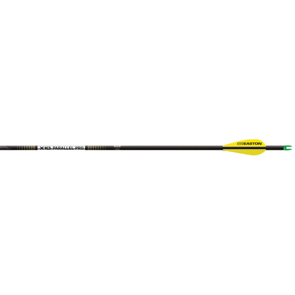 Easton X10 4mm Parallel Pro Arrows Spine 300 with Hybrid Vanes 6 pk.