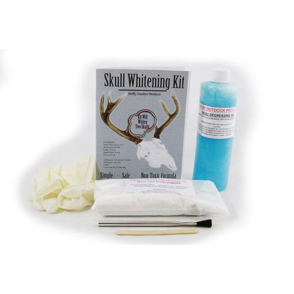 Melby European Skull Mount Bleaching Kit Includes Degreaser Whitener and Gloves