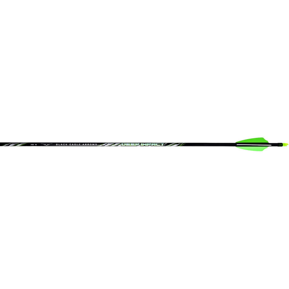 Black Eagle Deep Impact Carbon Arrows .001 Straightness 350 Spine 2.5 in. Shield Cut 6 pk.