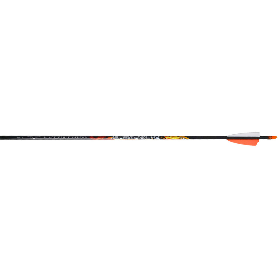 Black Eagle X Impact 400 Spine .001 Precision Carbon Arrows 2.5" Shield Cut 6 pk.