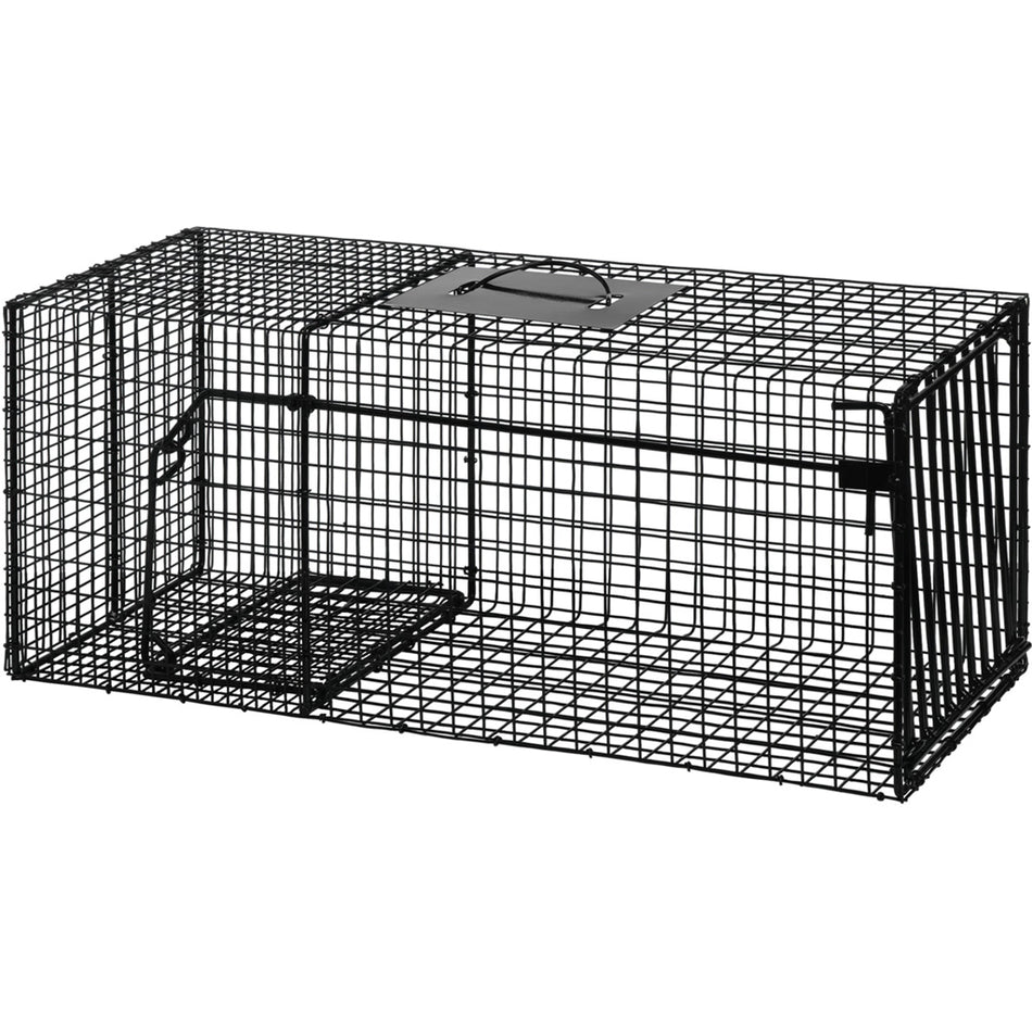 Bridger HD Coon Cage Live Animal Trap Galvanized Black