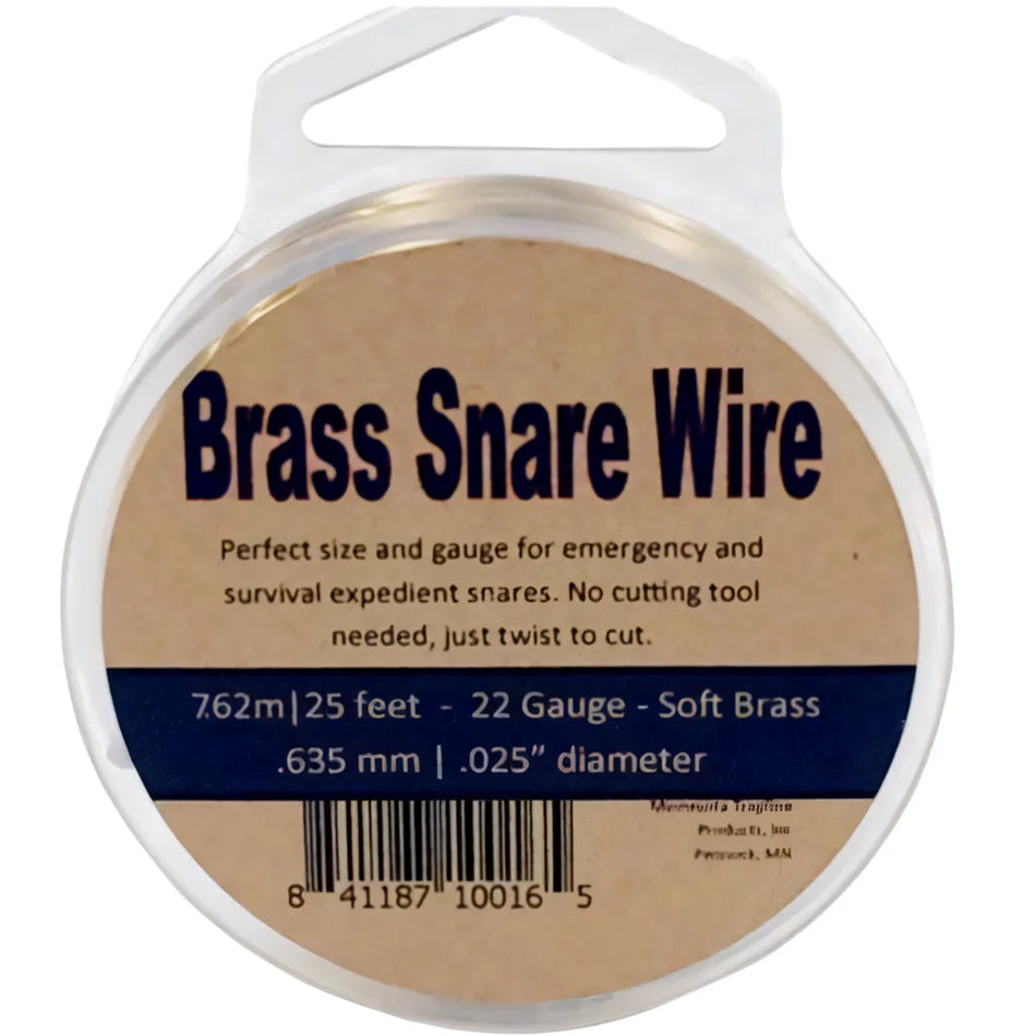 Brass Emergency Snare Wire 25 ft Soft 22 Gauge Survival Wire