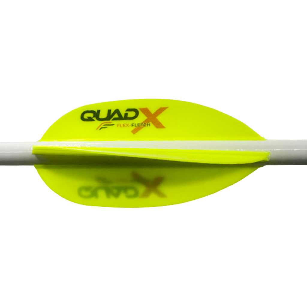 Flex Fletch Quad X Plastic Fletching Vanes Flo Yellow 50 pk.