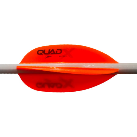 Flex Fletch Quad X Plastic Fletching Vanes Blaze Orange 50 pk.