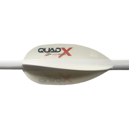 Flex Fletch Quad X Plastic Fletching Vanes White 50 pk.