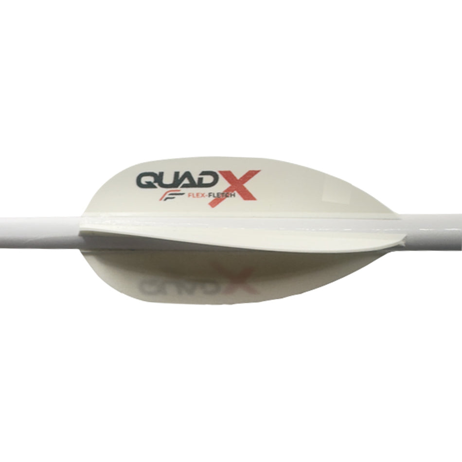 Flex Fletch Quad X Plastic Fletching Vanes White 50 pk.