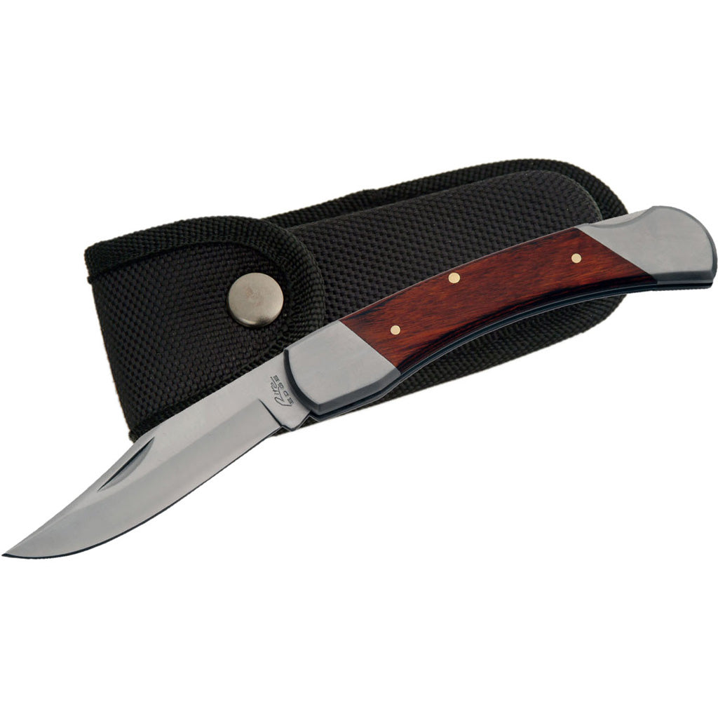 SZCO Big John 5" Closed Folding Knife with Lockback and Wood Handle