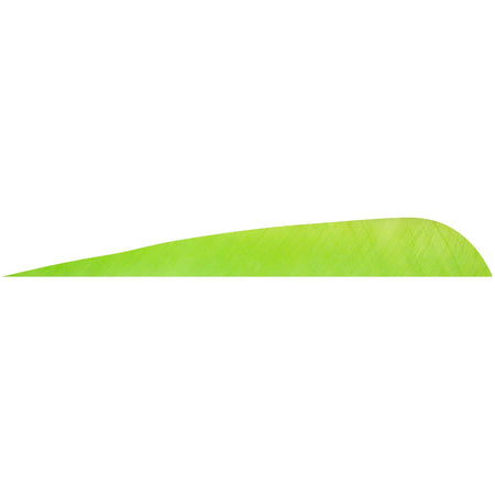 Gateway 4 Inch Chartreuse Right Wing Parabolic Feathers 12 Pack