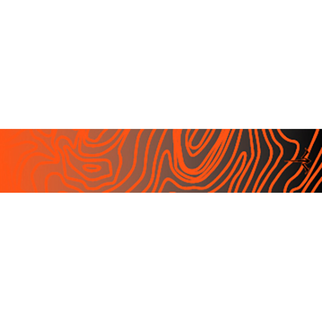 White Water Archery Arrow Wraps Topo Fade Orange 5 in. x 1.125 in. Pack of 15
