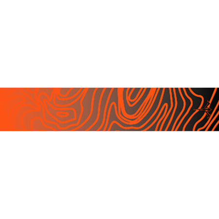 White Water Archery Arrow Wraps Topo Fade Orange 5 in. x 1.125 in. Pack of 15