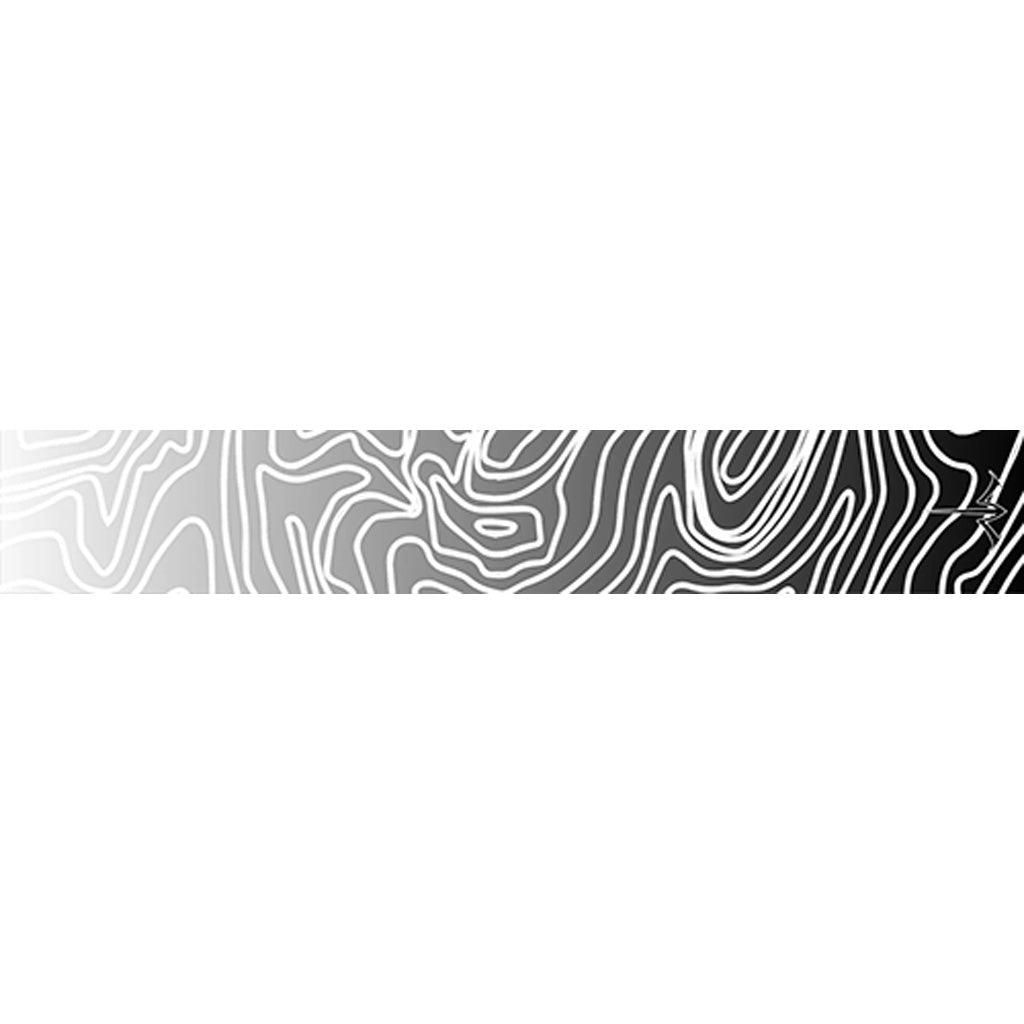 White Water Archery Arrow Wraps Topo Fade White 5 in. x 1.125 in. Pack of 15