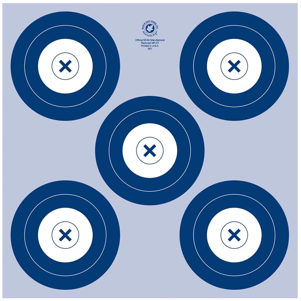 Maple Leaf NFAA Indoor 5 Spot Targets 17 in. x 17 in. Pack of 25
