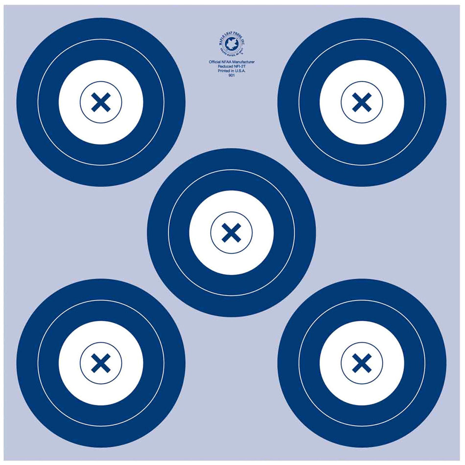 Maple Leaf NFAA Indoor 5 Spot Targets 17 in. x 17 in. Pack of 25