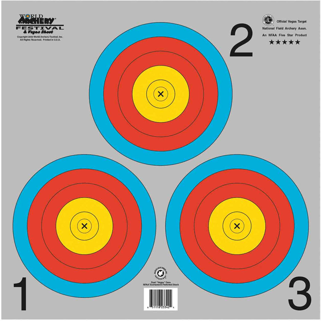 Maple Leaf NFAA Vegas 3-Spot Triangular Indoor Targets 25 pk.