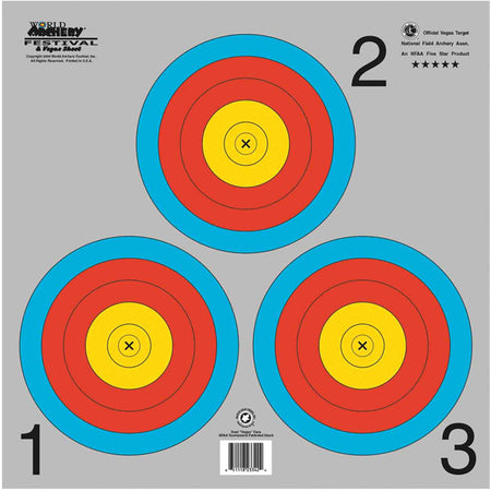 Maple Leaf NFAA Vegas 3-Spot Triangular Indoor Targets 25 pk.