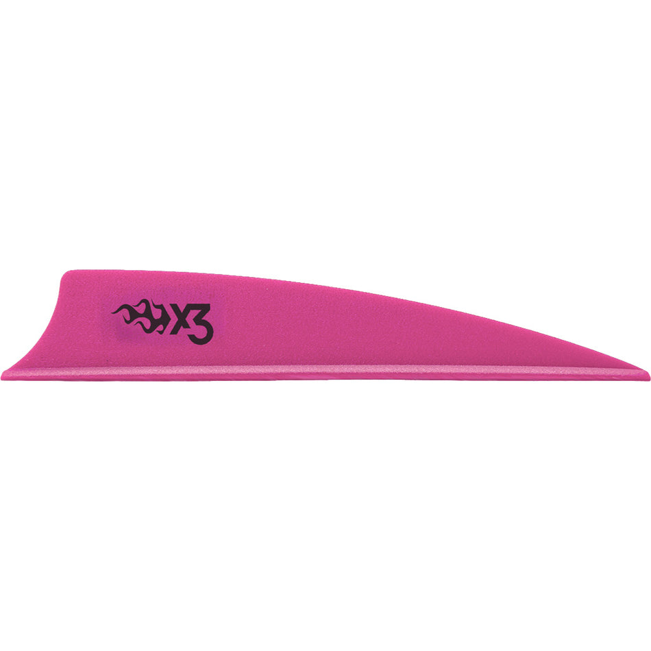 Bohning X3 Vanes Shield Cut 3 in. Hot Pink 36 pk.