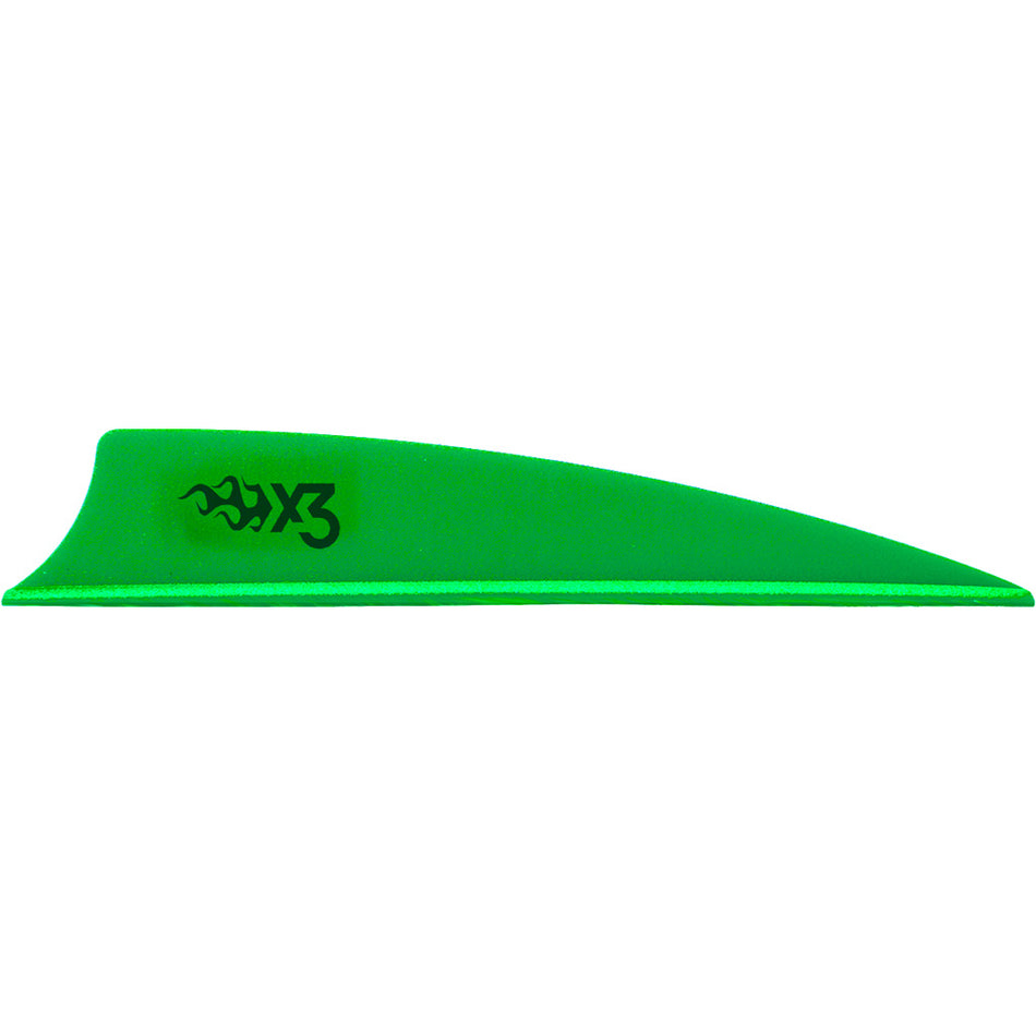 Bohning X3 Vanes Shield Cut 3 in. Neon Green 36 pk.
