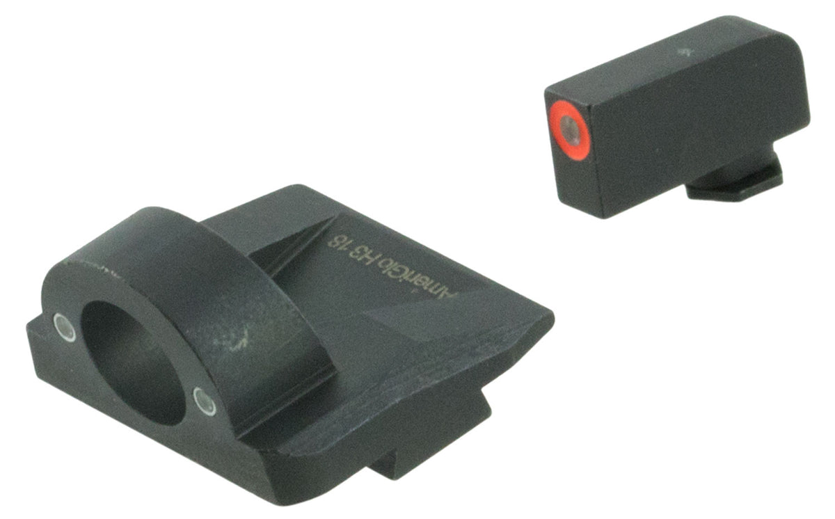 AmeriGlo GL5225 Ghost Ring Tritium Sight Set Glock Gen 5 9mm 40 MOS Green Orange Front Green Rear