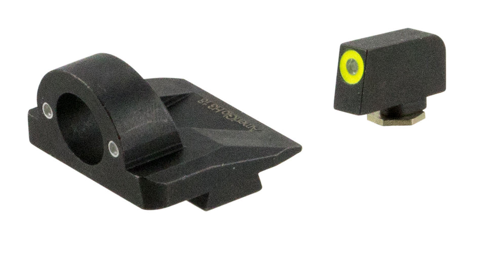AmeriGlo GL5325 Ghost Ring Tritium Sight Set Glock Gen 5 9mm 40 MOS Green LumiGreen Front Green Rear