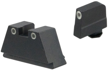 AmeriGlo GL349 3XL Tall Green Tritium White Outline Optic Compatible Sight Set for Glock MOS