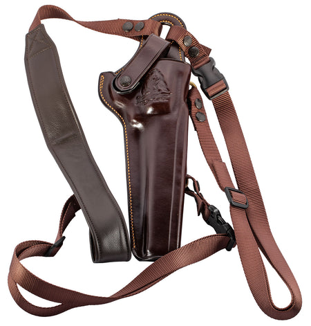Galco KK130H Kodiak Field Carry Chest Holster Havana Brown Leather Ruger Super Redhawk 7.50" Right Hand