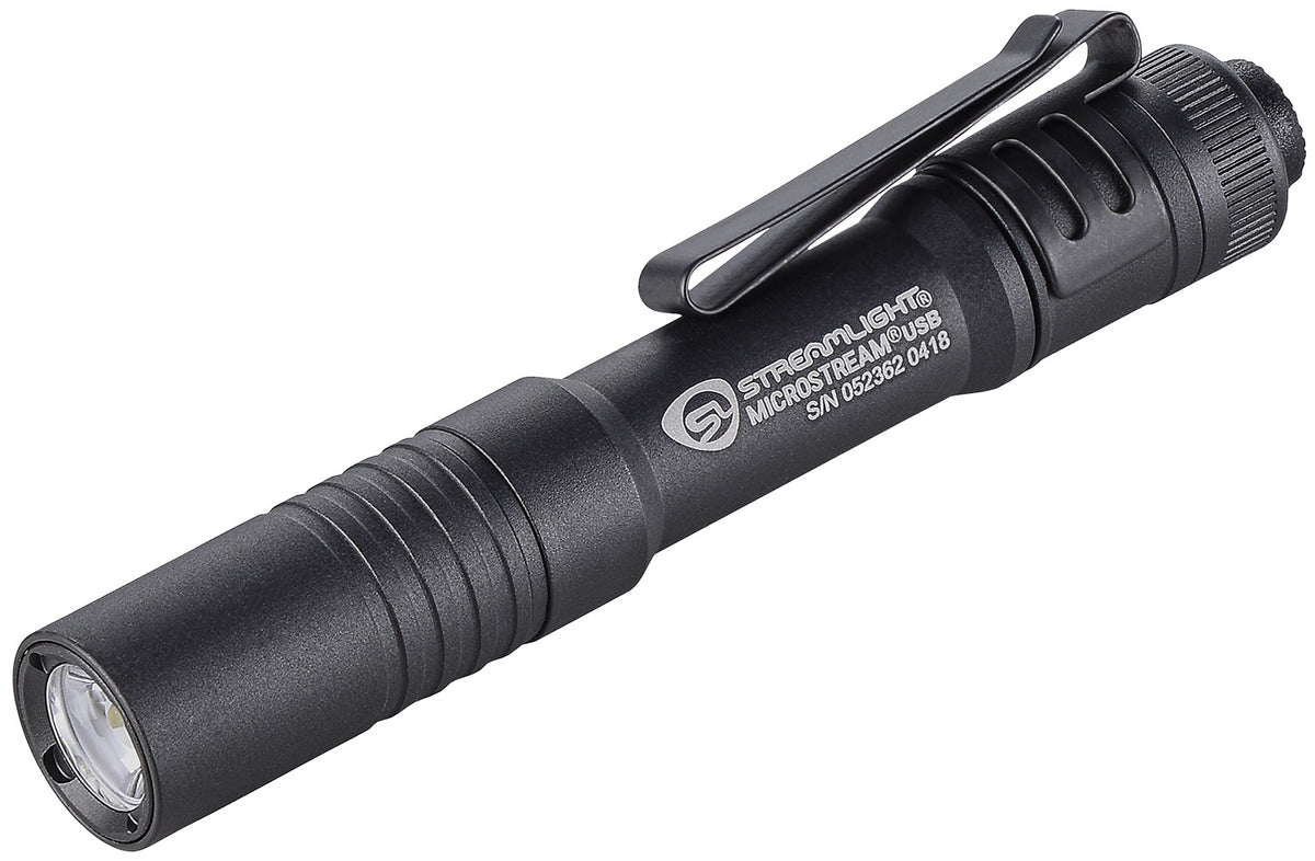 Streamlight MicroStream USB Black Anodized 66601 Pocket Light 250 Lumens White C4 LED USB Charge