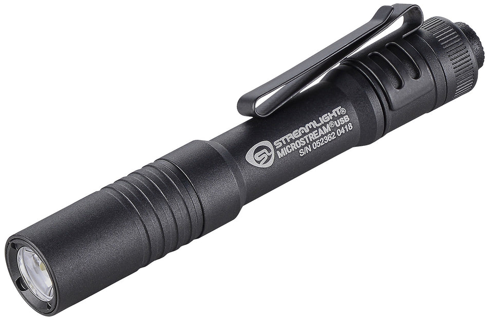 Streamlight MicroStream USB Black Anodized 66601 Pocket Light 250 Lumens White C4 LED USB Charge