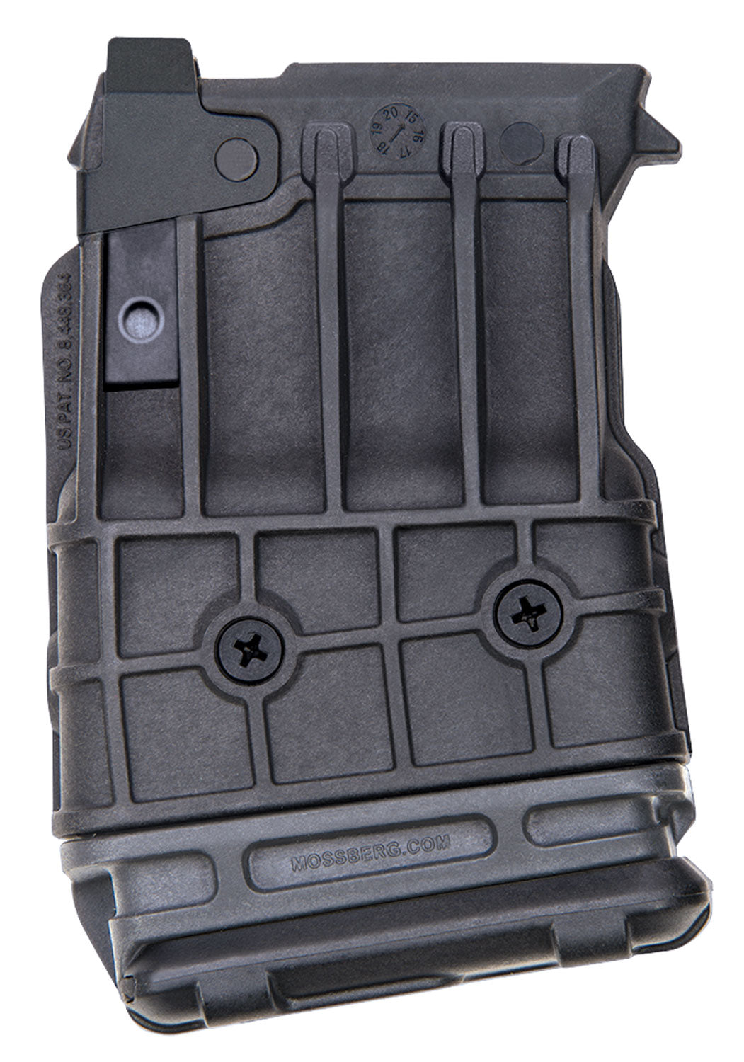 Mossberg 95137 590M 5rd 12 Gauge Patented Double Stack Magazine Black Polymer 2.75" Shotshells