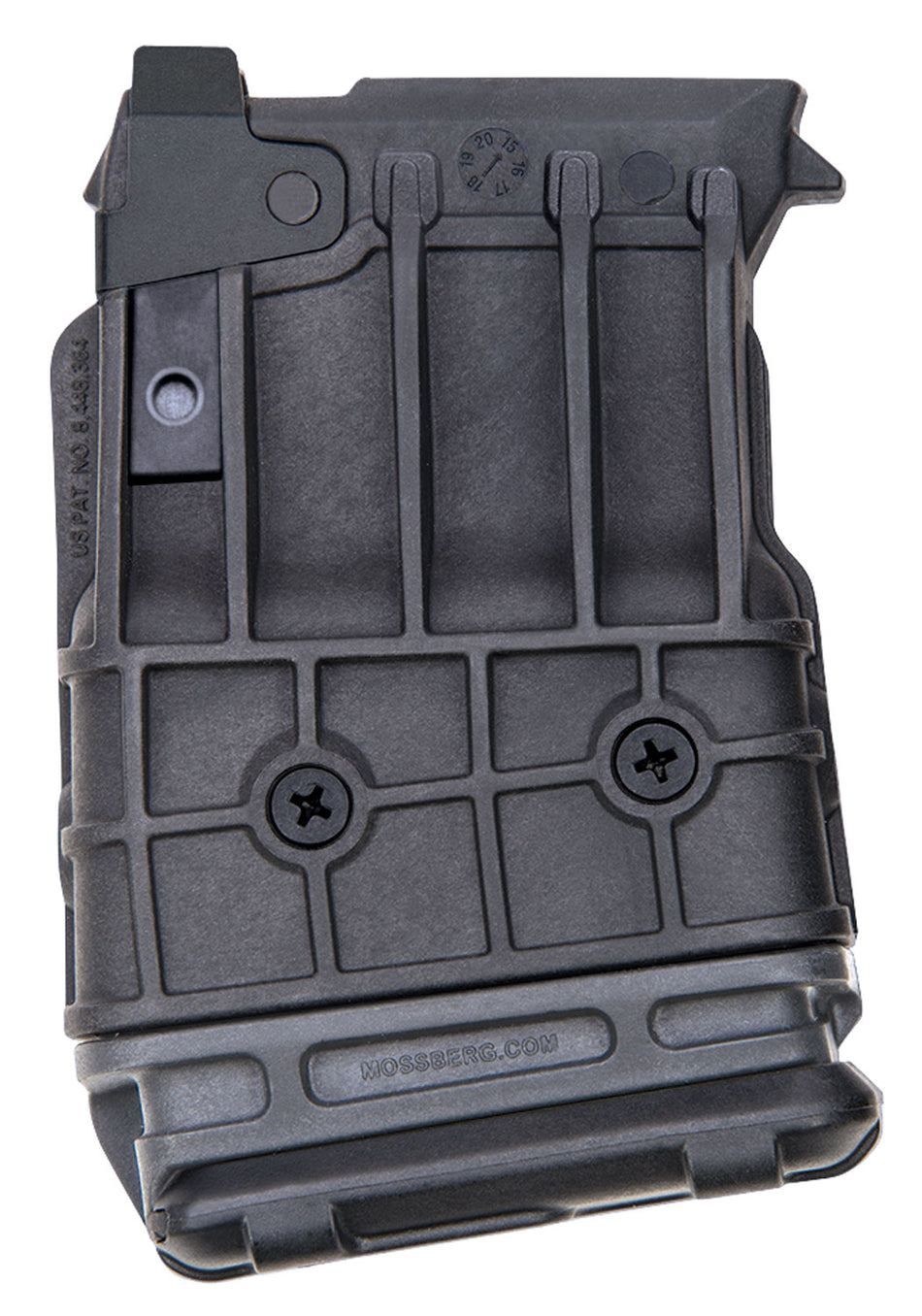 Mossberg 95137 590M 5rd 12 Gauge Patented Double Stack Magazine Black Polymer 2.75" Shotshells