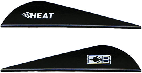 Bohning Solid Black 2.5" Heat Vane Archery Arrow Vanes 36PK